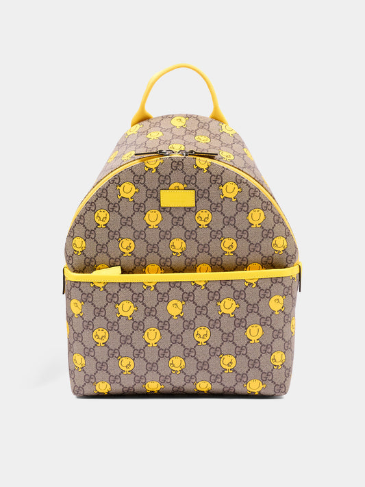 Zaino beige per bambini con Mr. Happy,Gucci Kids,782708 FAFN6 9850