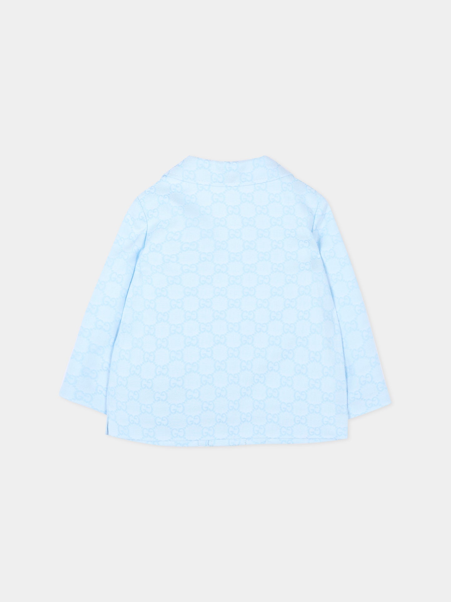 Giacca azzurra per neonato con monogram,Gucci Kids,854120 XWA7H 4773