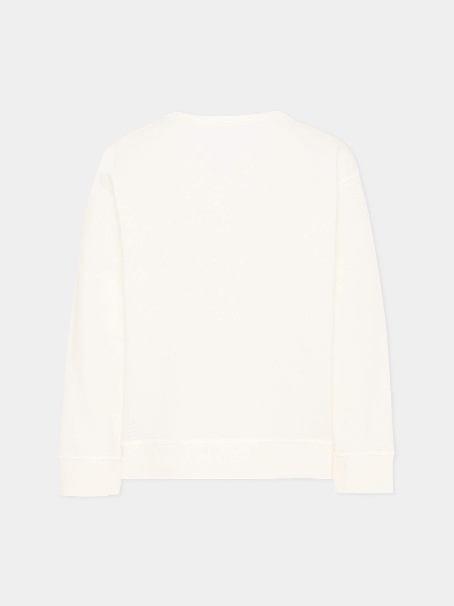 Felpa bianca per bambini con logo e Mr. Happy,Gucci Kids,855825 XJHPV 9214