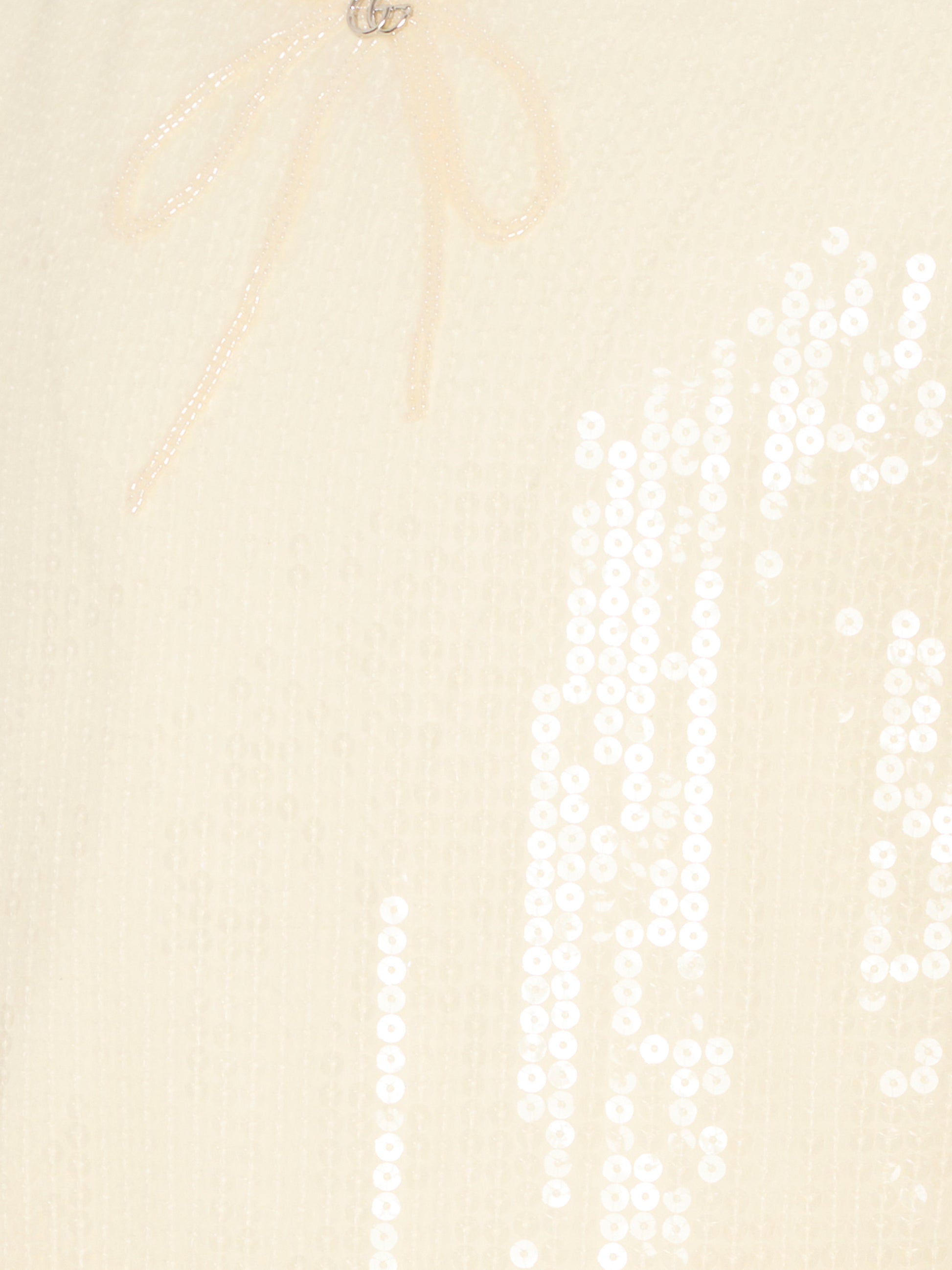 Vestito avorio per bambina con GG e paillettes,Gucci Kids,853957 ZADA7 9210