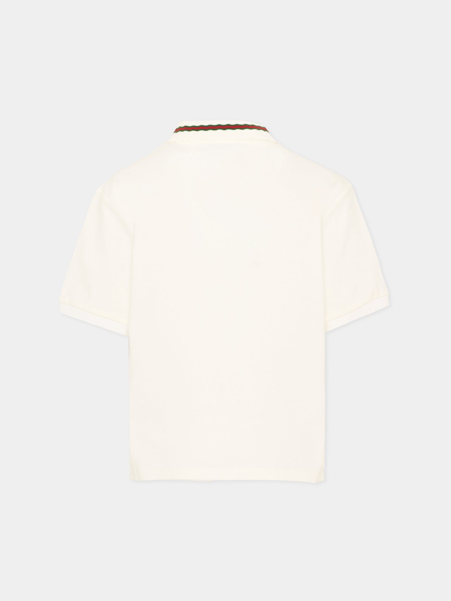 Polo avorio per bambina,Gucci Kids,852834 XJHRS 9024