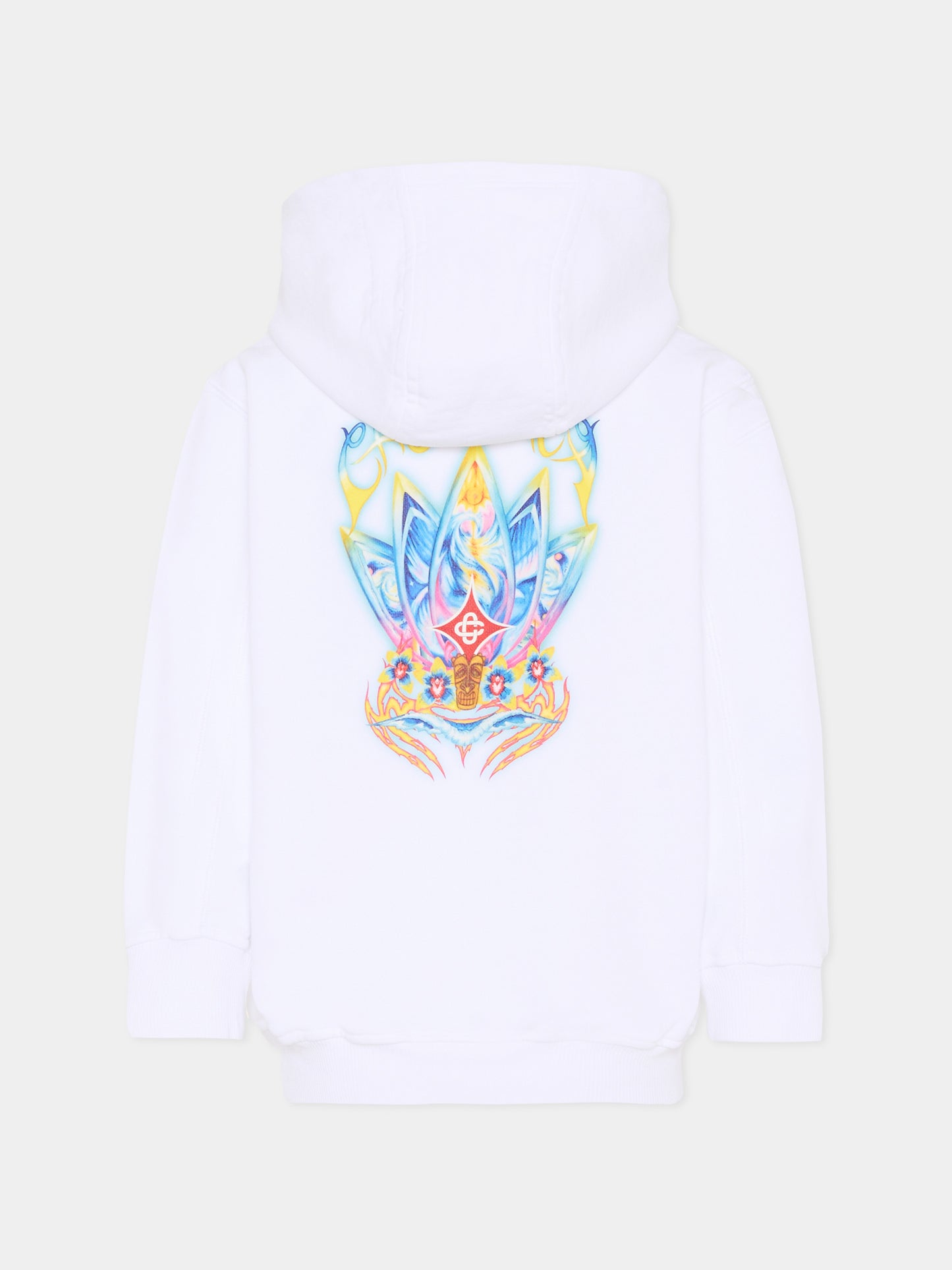 Felpa bianca per bambini con fiore di loto,Casablanca,KSP26 JTP 372 01 EX BC