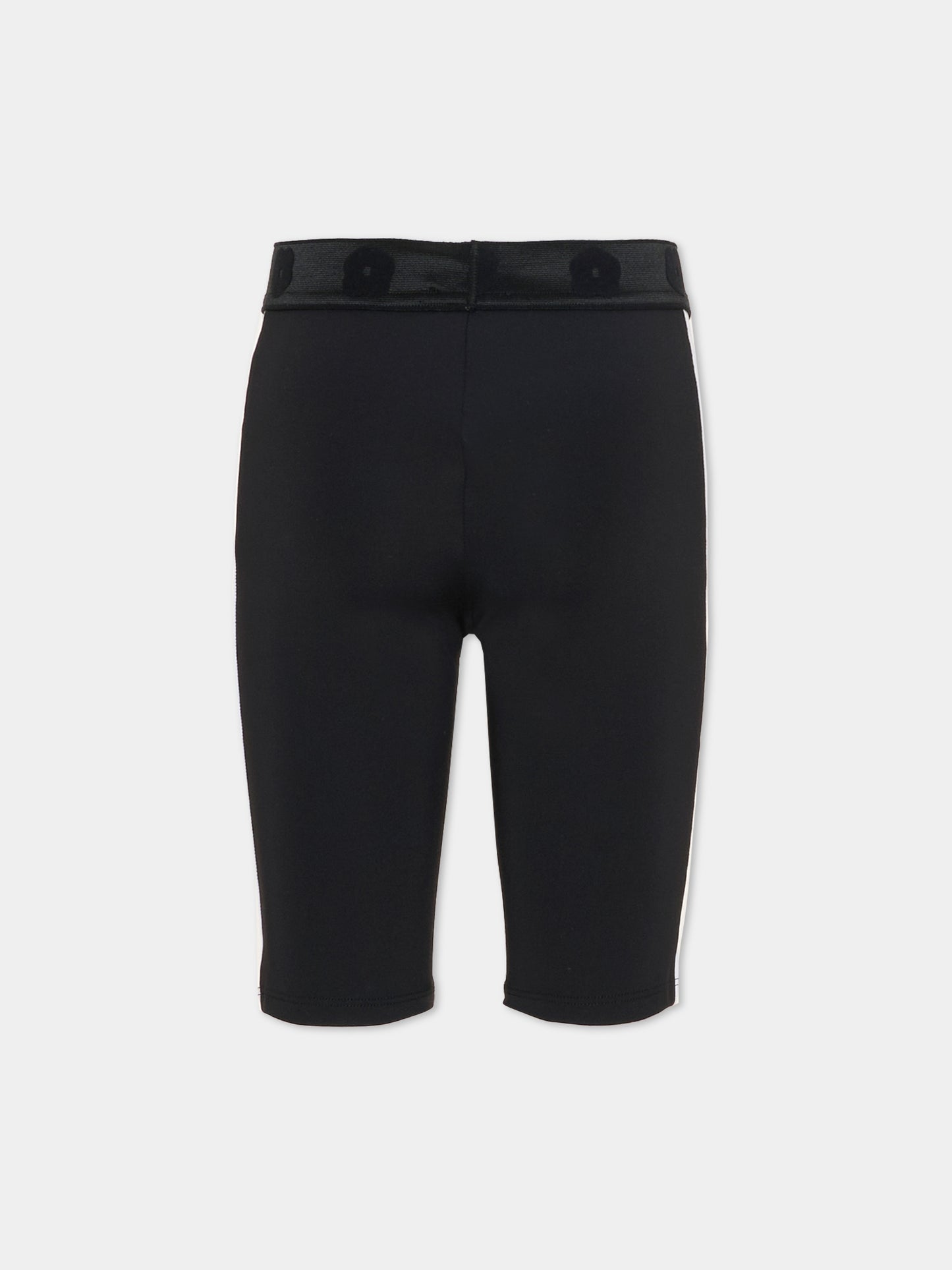 Shorts neri per bambina con papavero,Kenzo Kids,K61640 09B