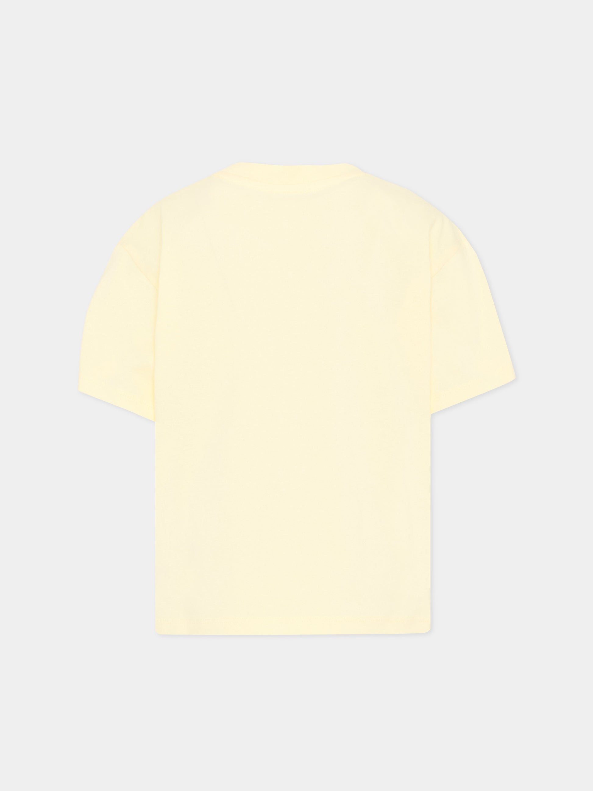 T-Shirt gialla per bambini con panda,Kenzo Kids,K61677 504