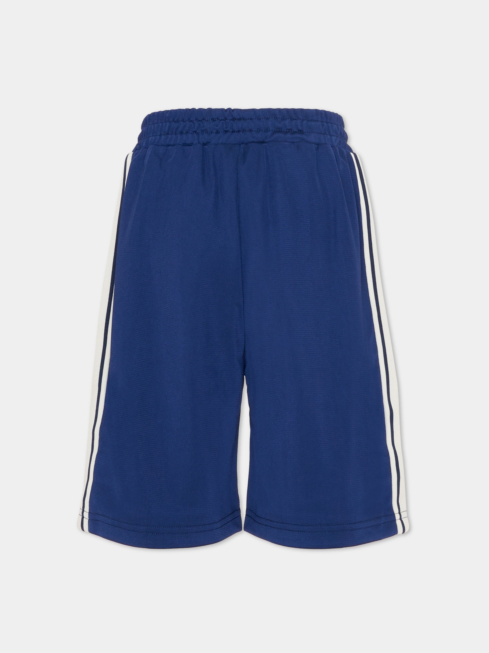 Shorts blu per bambini con Lucky Tiger,Kenzo Kids,K61695 84N