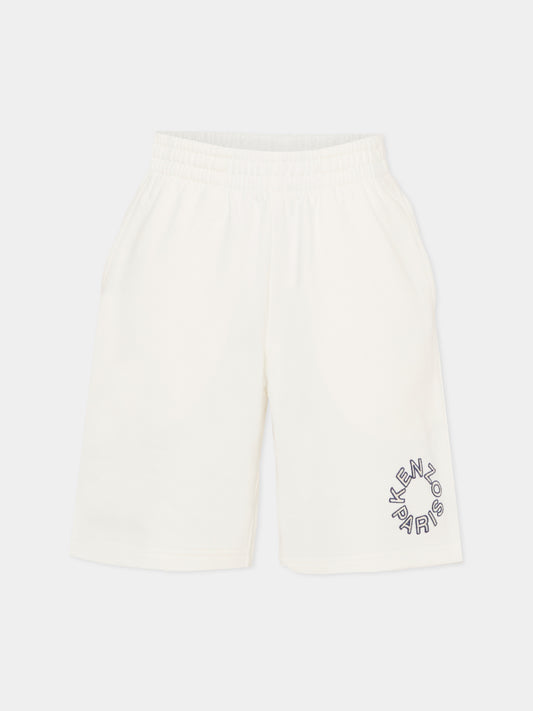Shorts neri per bambina con papavero,Kenzo Kids,K61696 117