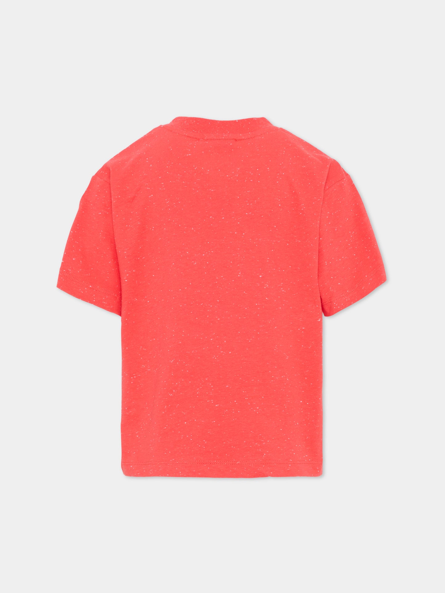 T-shirt rossa per bambini con Lucky Tiger,Kenzo Kids,K61701 976