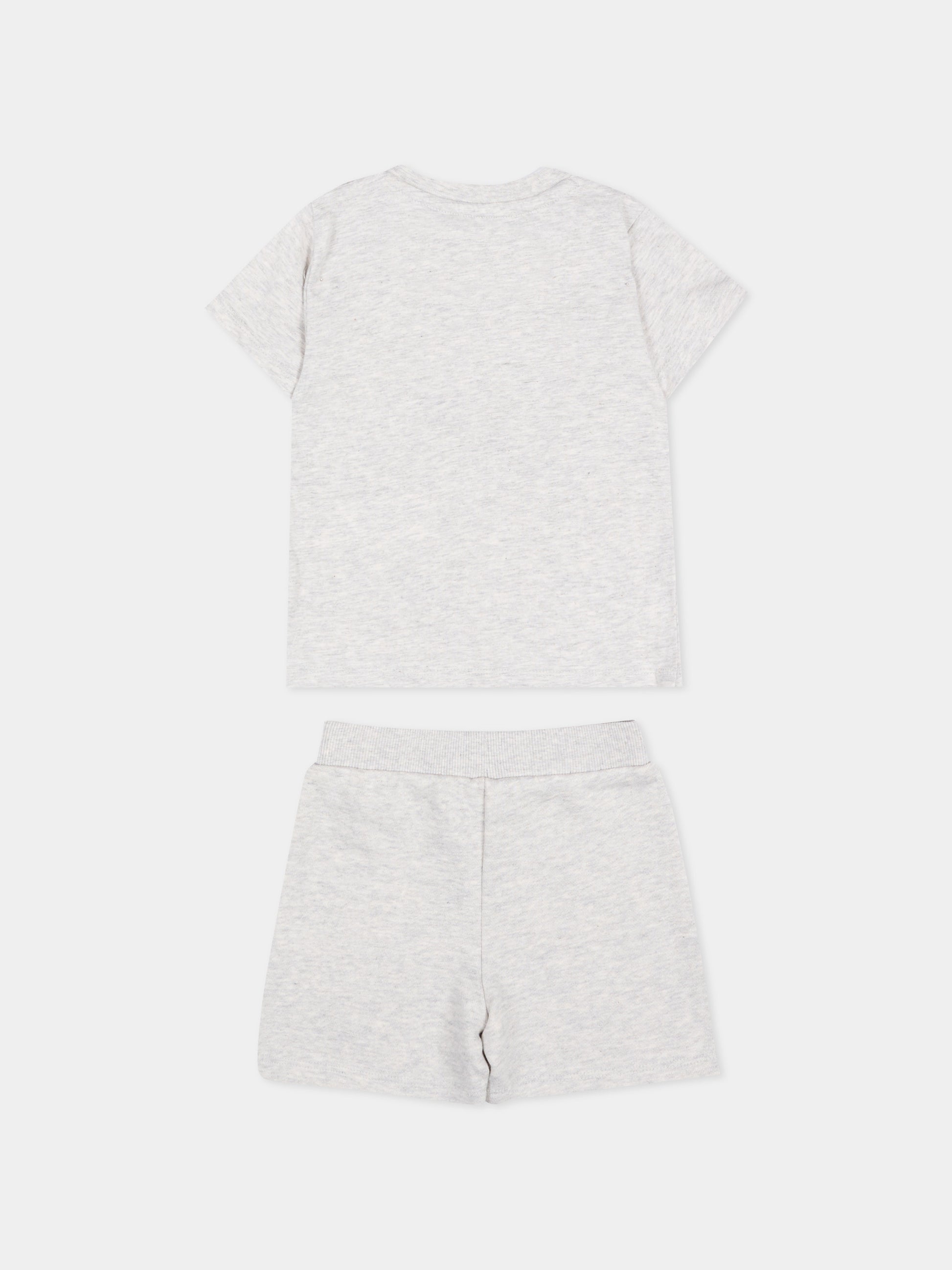 Completo sportivo grigio per neonati con logo Tiger,Kenzo Kids,K61708 A16