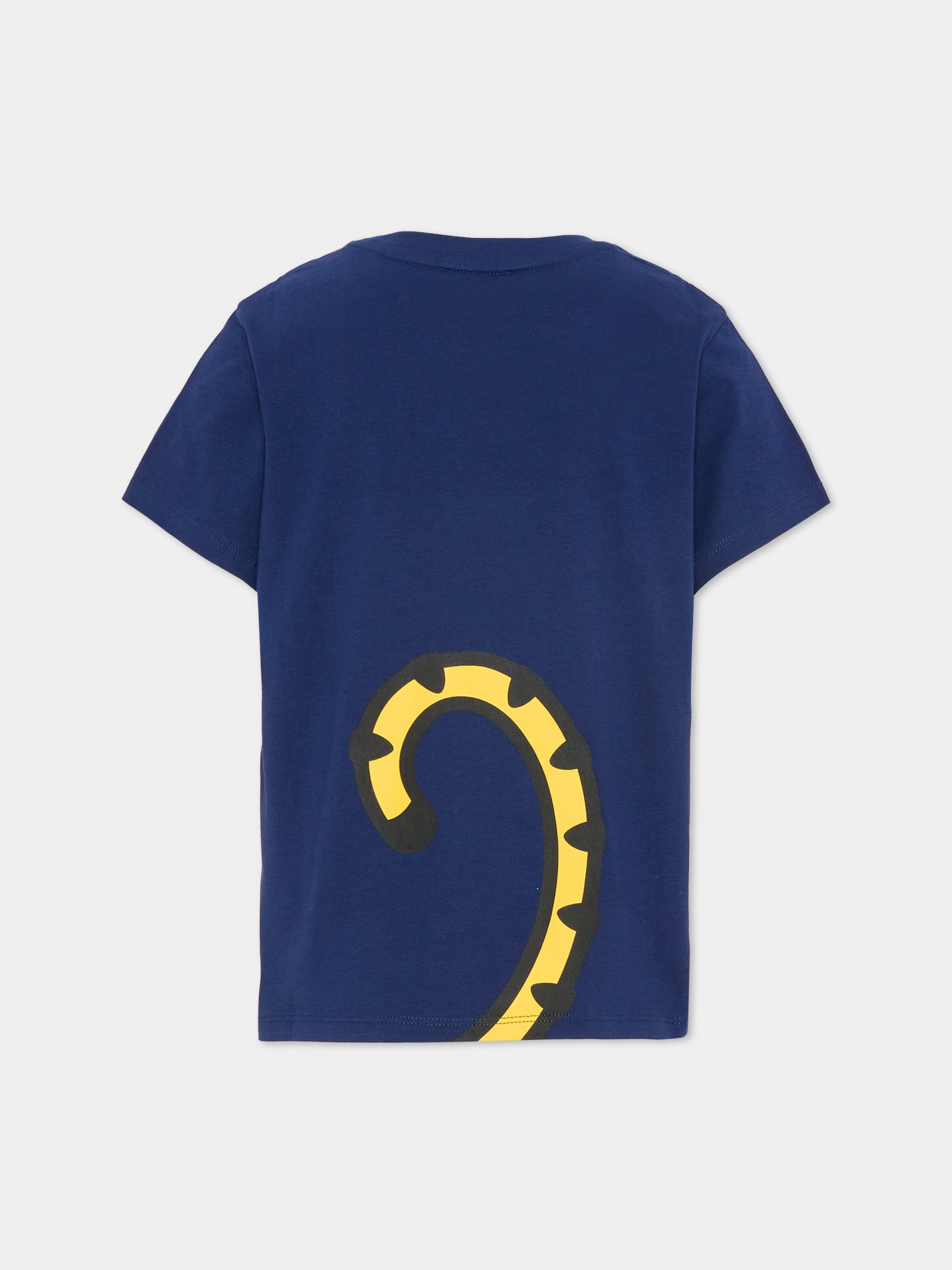 T-shirt blu per bambino con Kotora,Kenzo Kids,K61809 84N