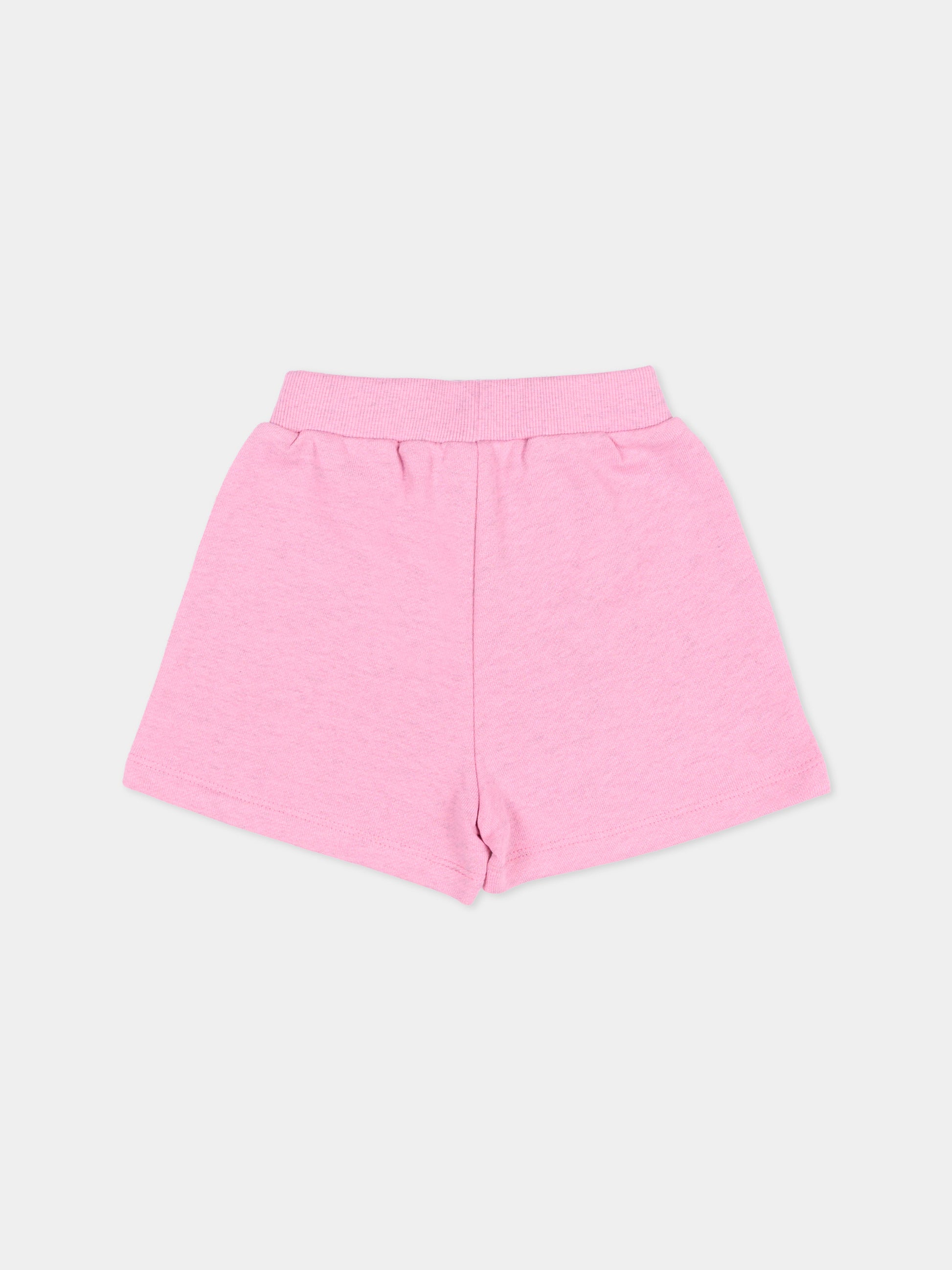 Shorts sportivi rosa per neonata con fiore Boke,Kenzo Kids,K61810 47F