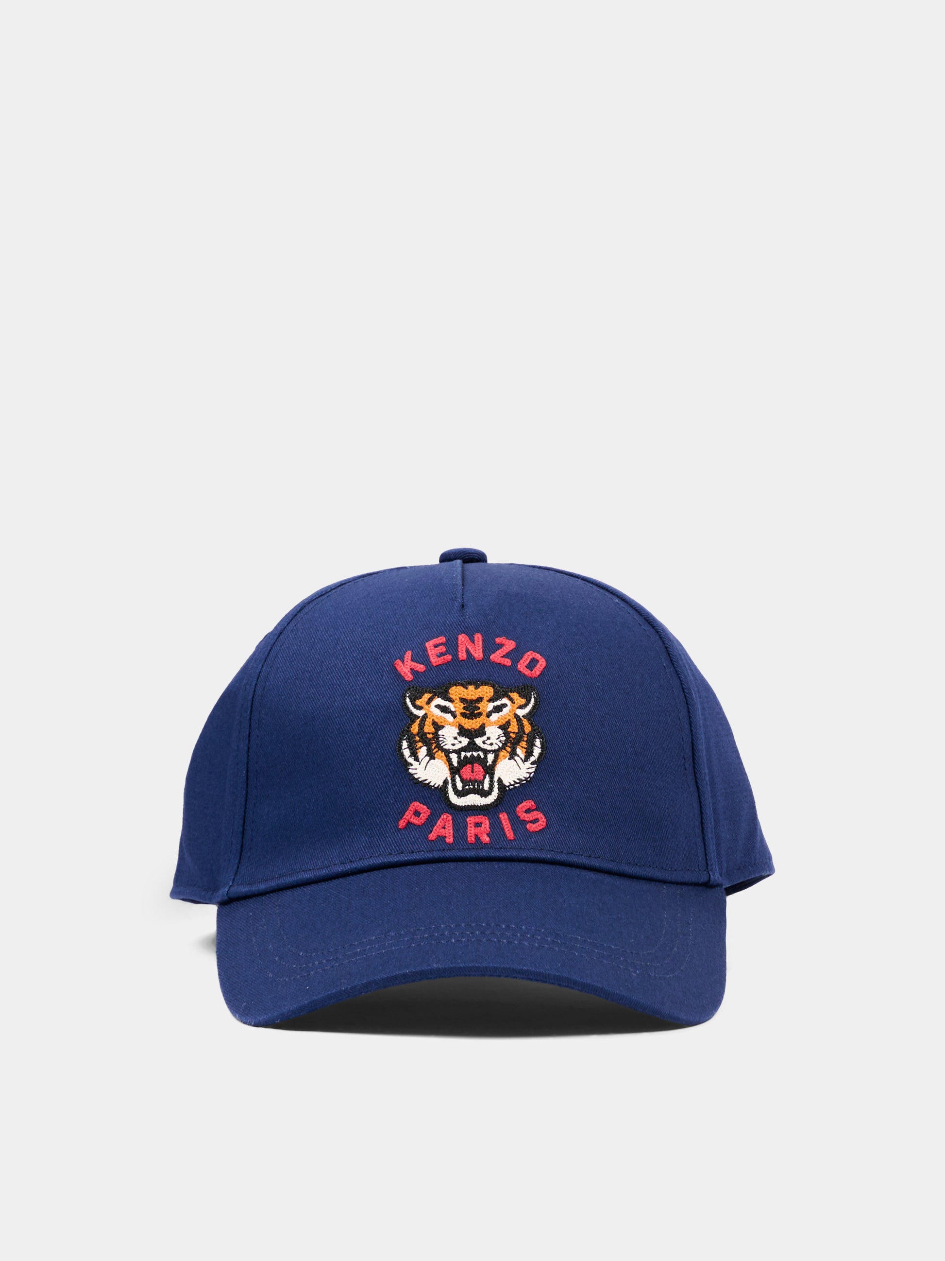 Cappello blu per bambini con logo Tiger,Kenzo Kids,K61831 84N