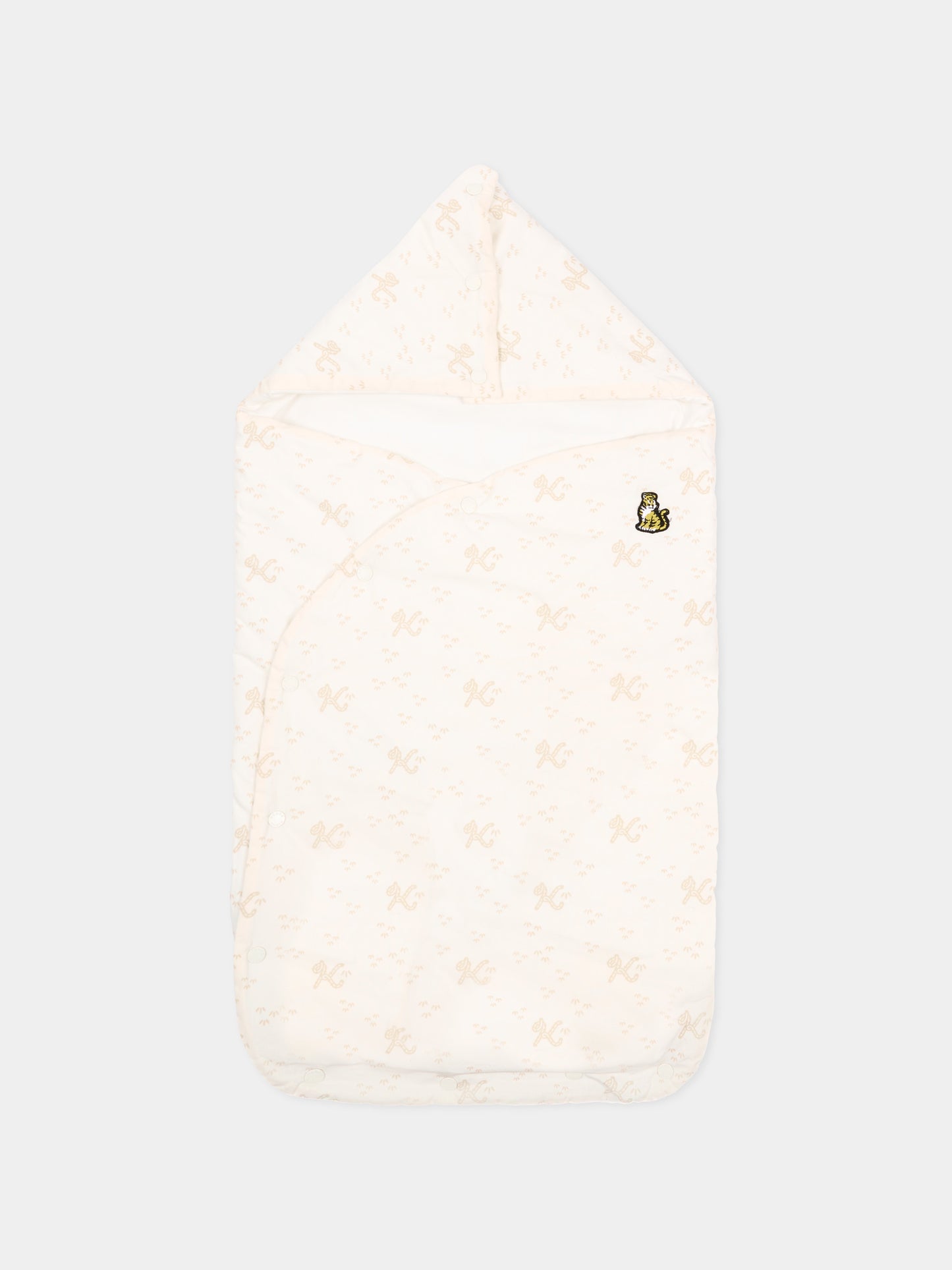 Sacco nanna avorio per neonati con logo tigre,Kenzo Kids,K61859 117