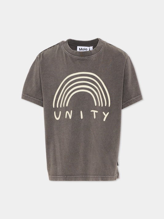 T-shirt grigia Rodney per bambini,Molo,1S26A216 9889