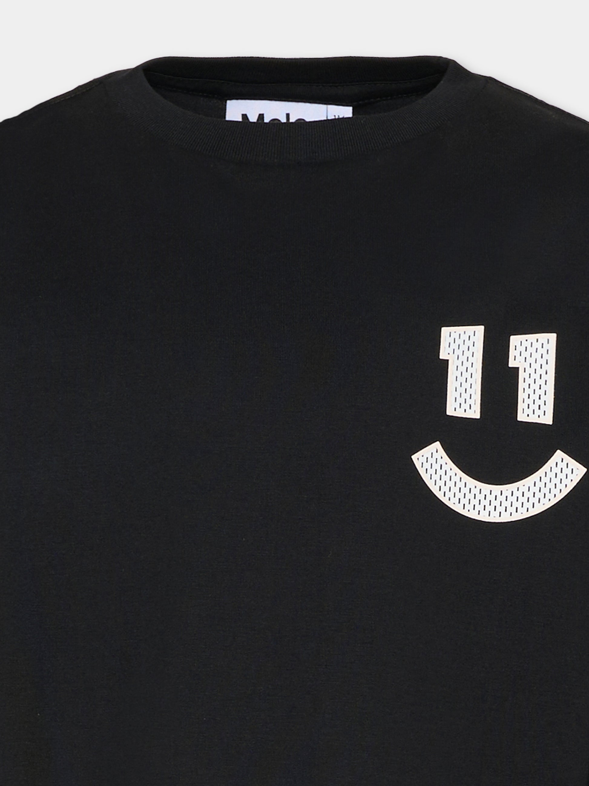 T-shirt Rube nera per bambino con smile,Molo,1S26A408 0099