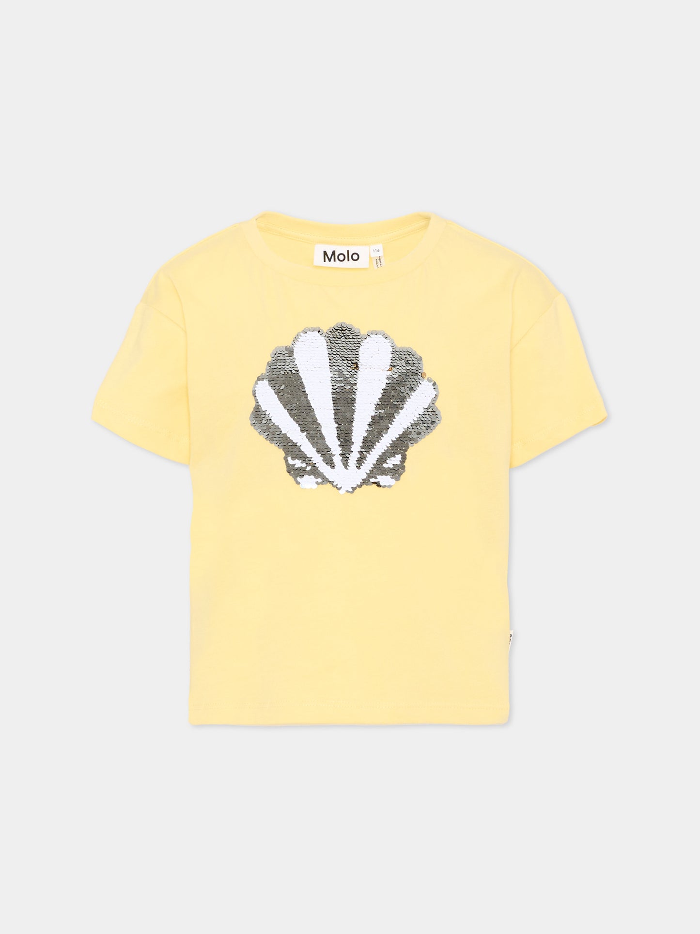 T-shirt gialla Roseanna per bambina con conchiglia,Molo,2S26A201 5217