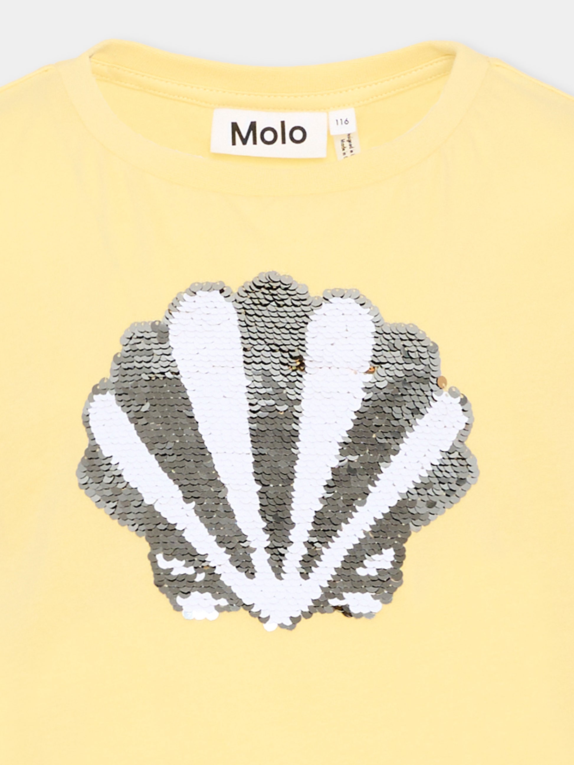 T-shirt gialla Roseanna per bambina con conchiglia,Molo,2S26A201 5217
