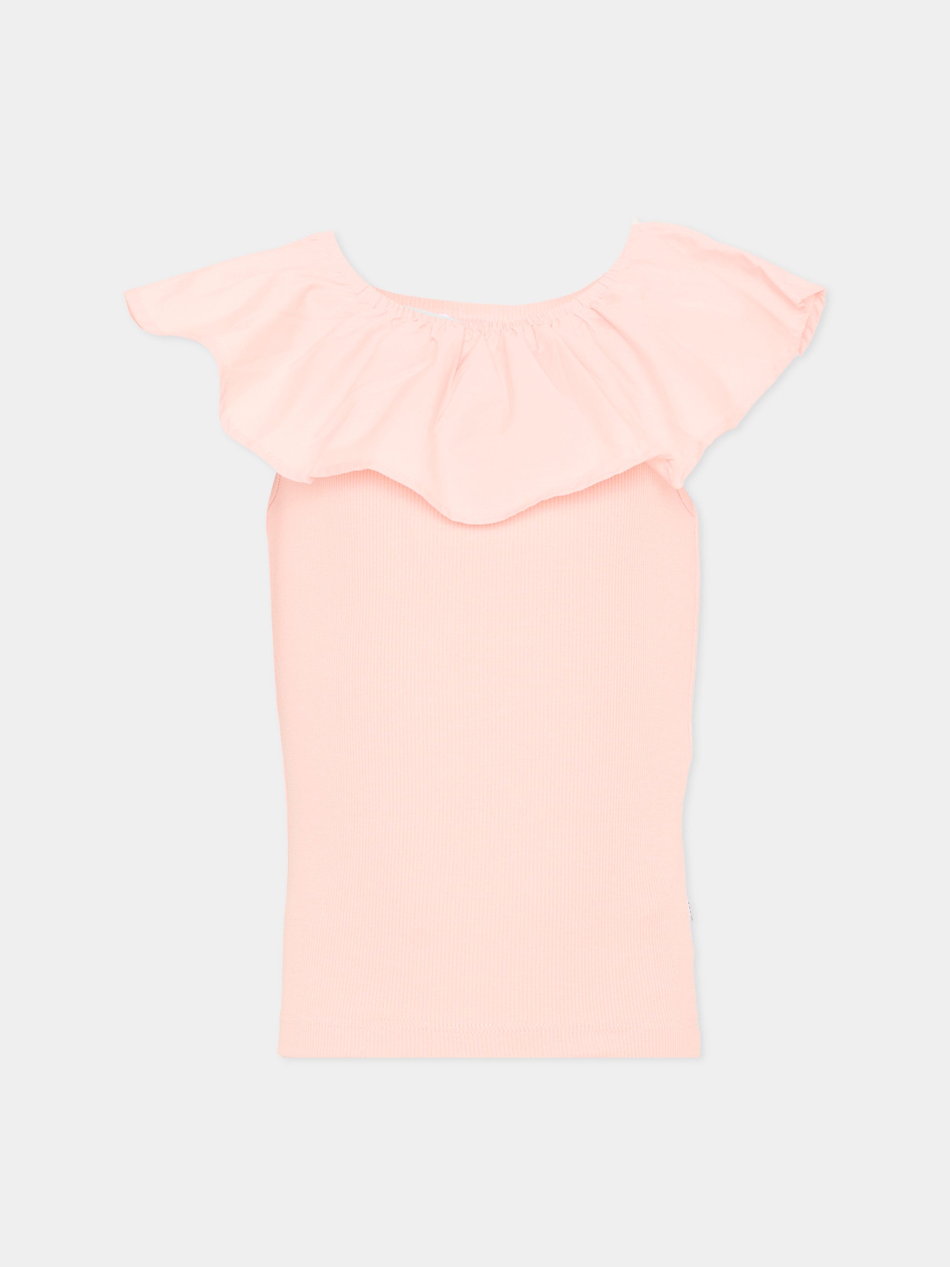 Top rosa Reca per bambina con volant,Molo,2S26A204 5650