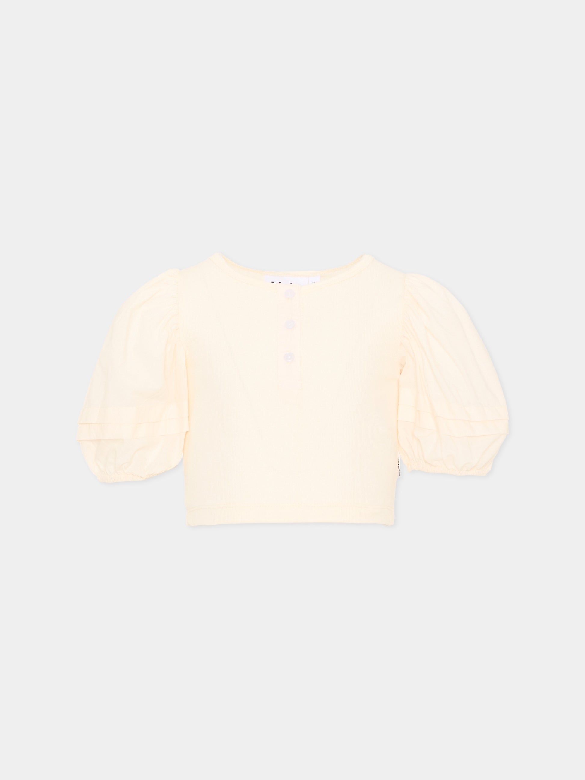T-shirt avorio a maniche corte per bambina,Molo,2S26A220 2444