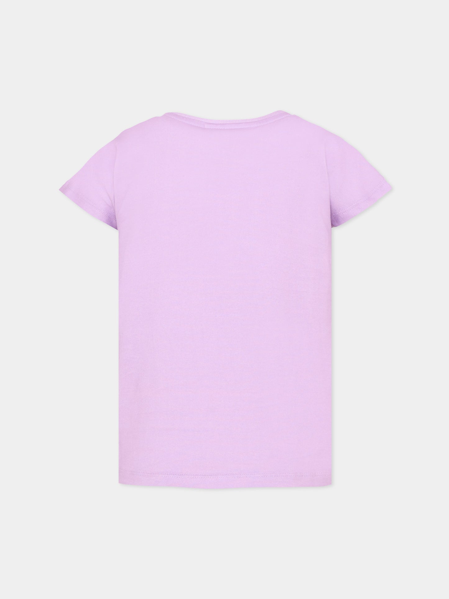 T-shirt lilla Ragnhilde per bambina con stampa cane,Molo,2S26A232 5698