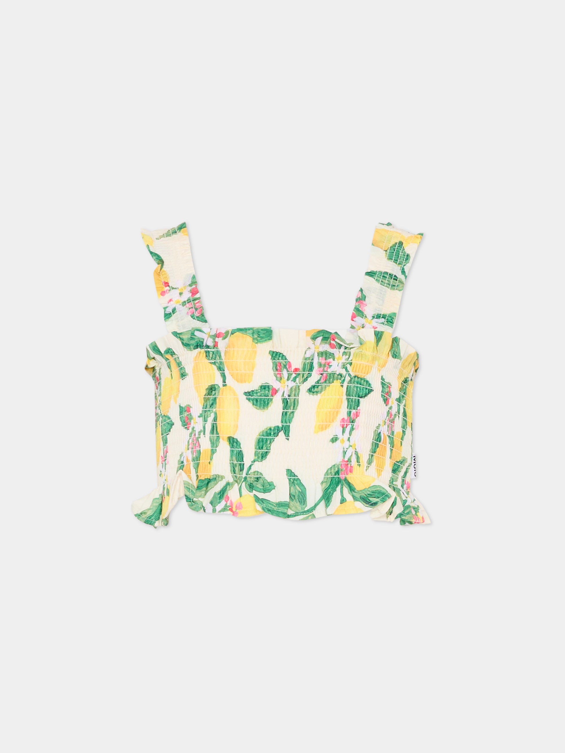 Top Rolfia multicolor per bambina con limoni,Molo,2S26C402 9505