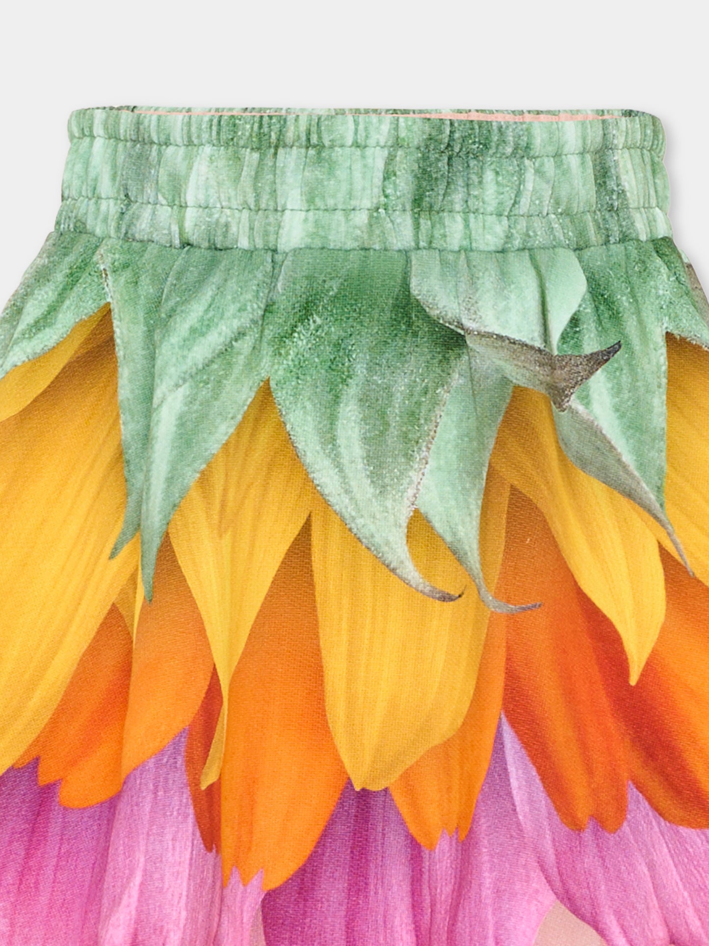 Gonna Barbera multicolor per bambina con petali,Molo,2S26D107 9823