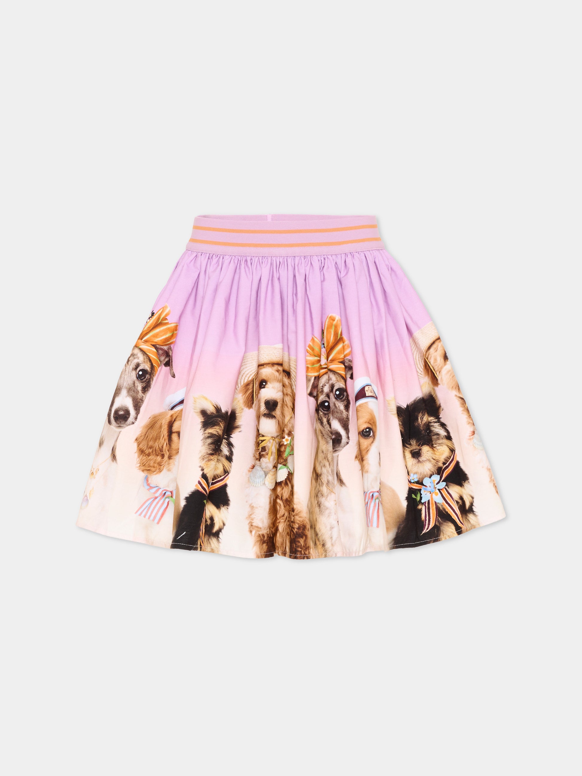 Gonna lilla Brenda per bambina con cani,Molo,2S26D127 5698