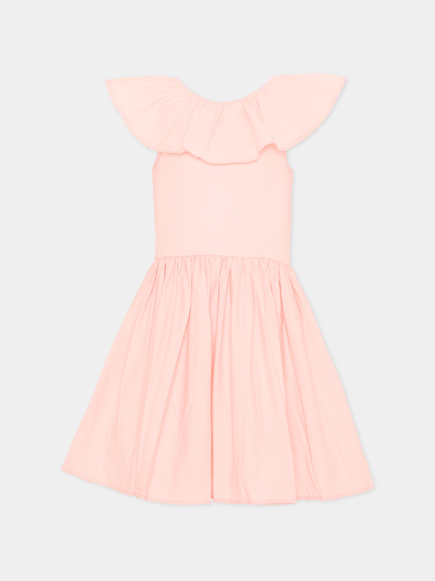 Vestito rosa per bambina con volant,Molo,2S26E105 5650