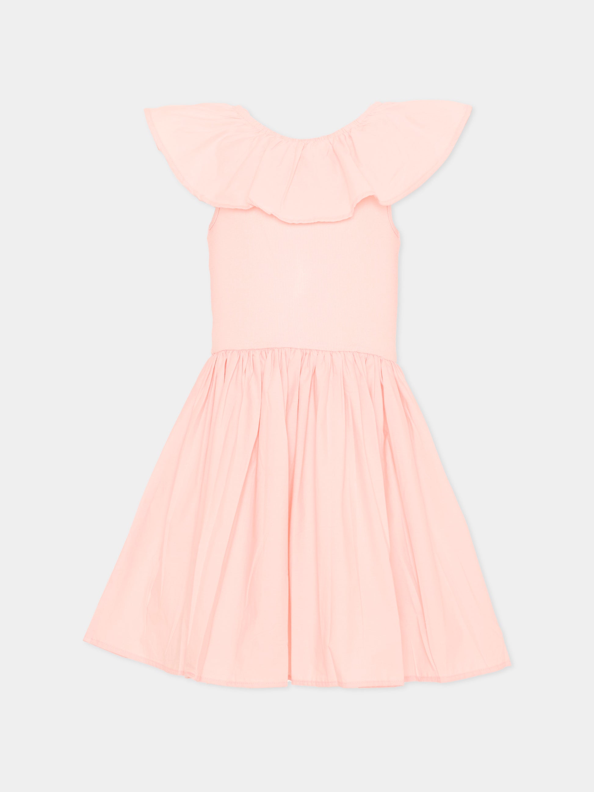 Vestito rosa per bambina con volant,Molo,2S26E105 5650