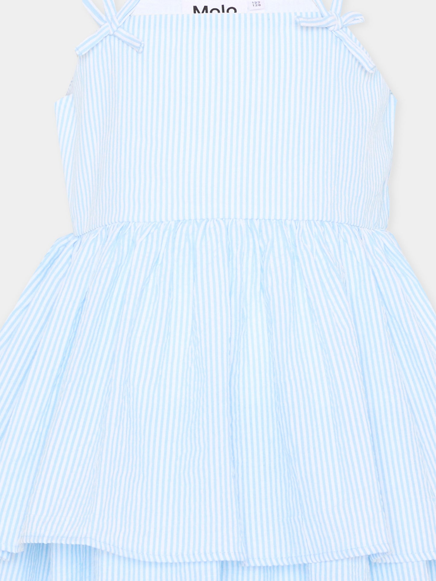 Vestito celeste Chelsea per bambina a righe,Molo,2S26E113 9574