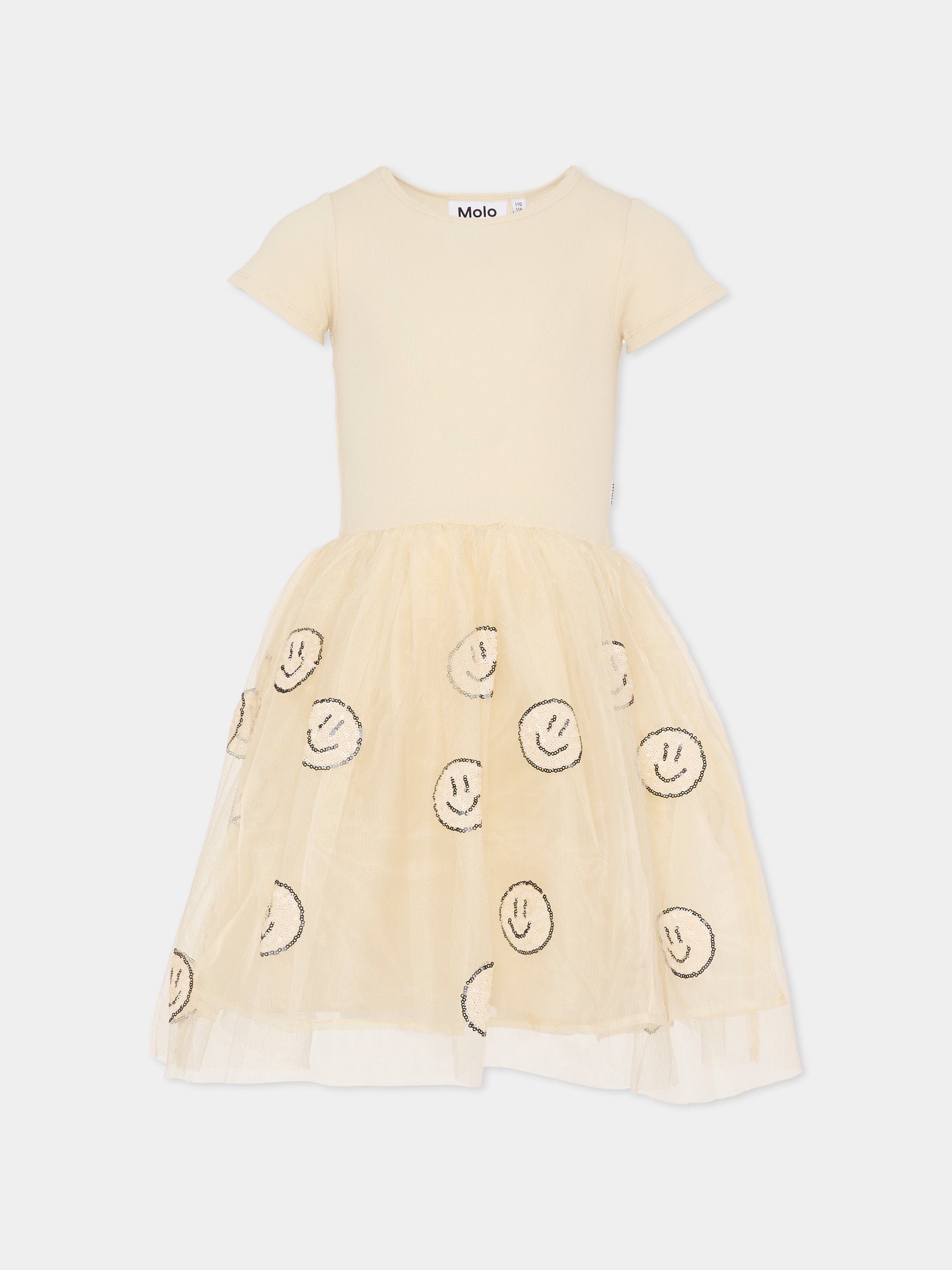 Vestito Cyrusila beige per bambina con smile,Molo,2S26E131 8894