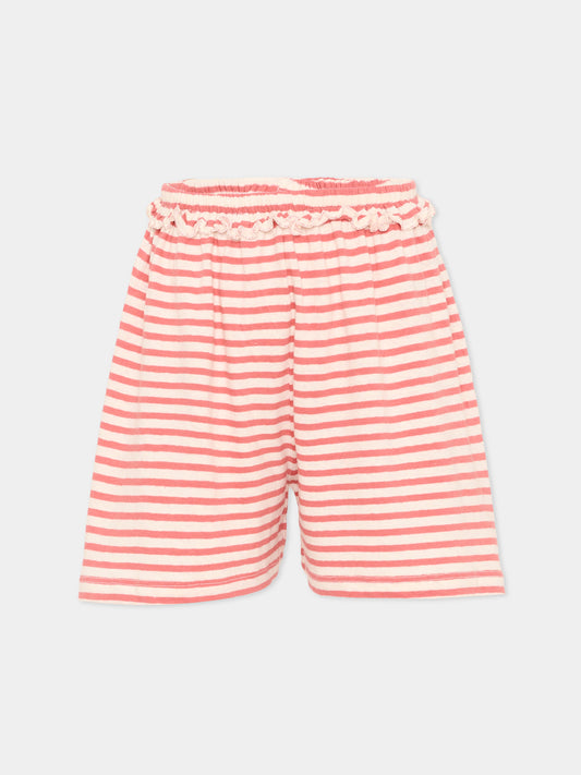 Shorts rossi Alexis per bambina a righe,Molo,2S26H108 9583