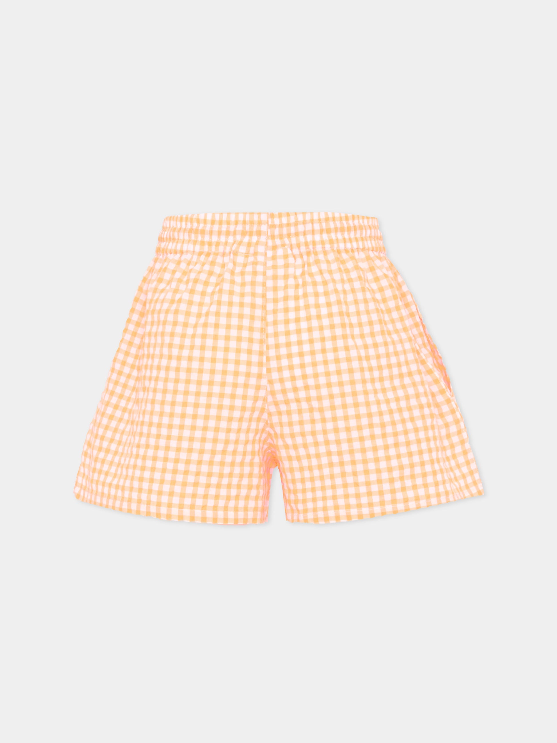 Shorts arancioni Addie per bambina vichy,Molo,2S26H118 9490