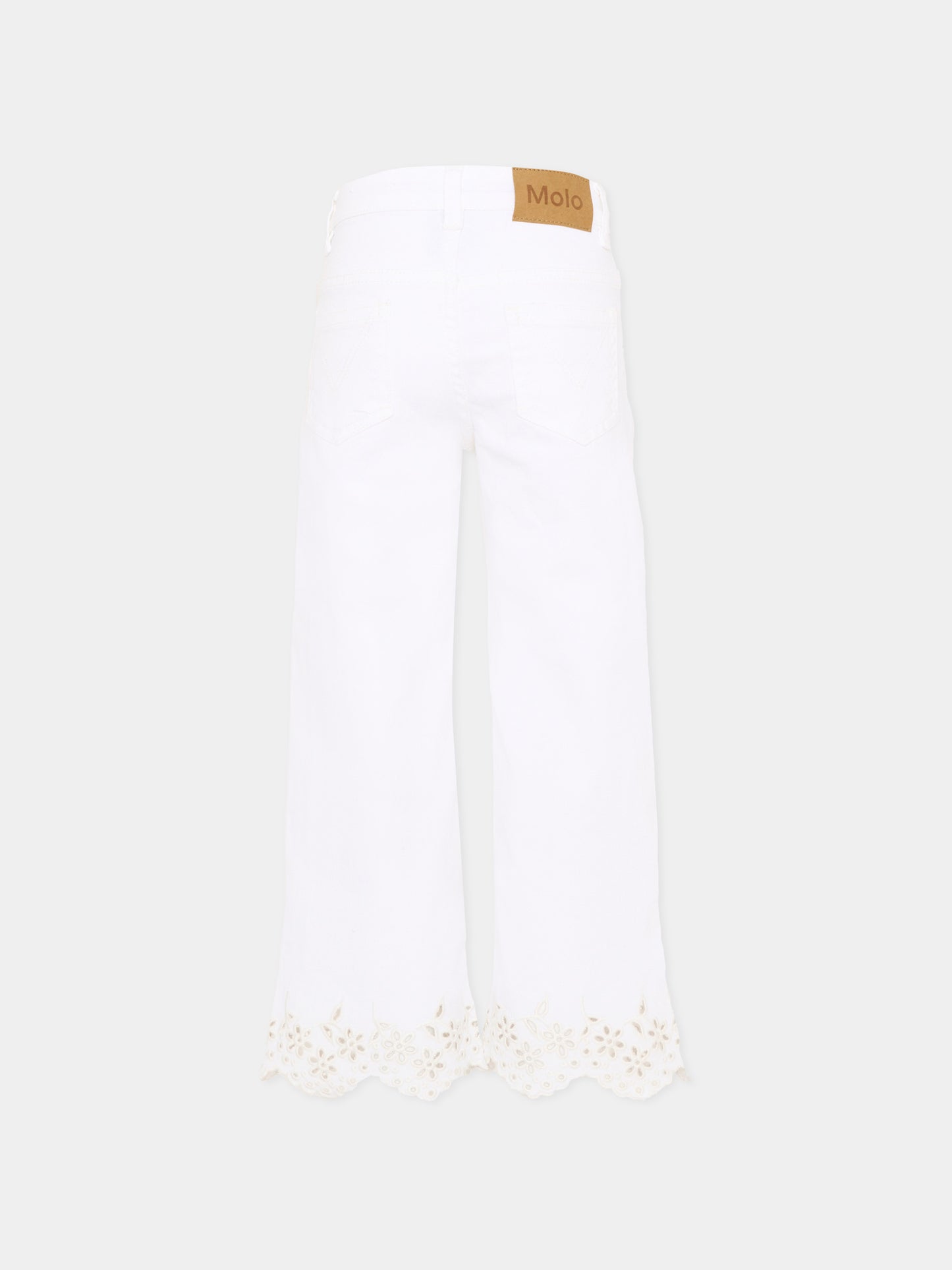 Jeans bianchi Ava per bambina con ricami,Molo,2S26I115 5636