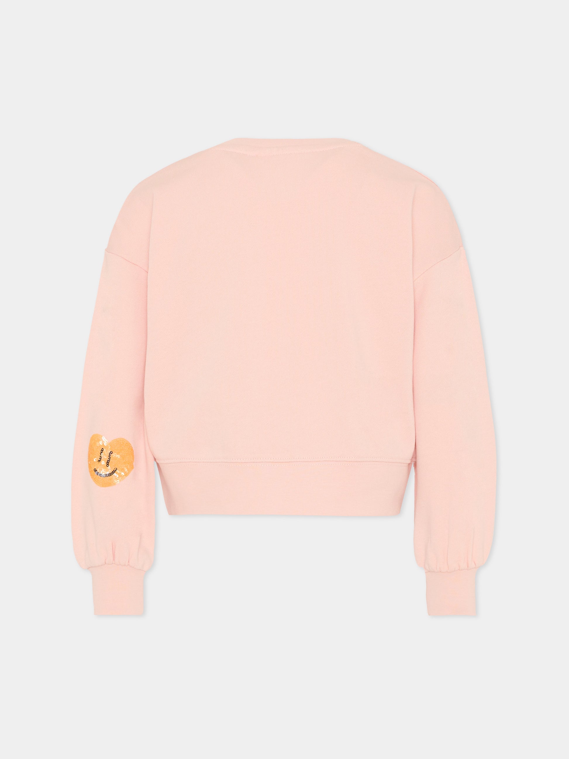 Felpa Miki rosa per bambina con cuori,Molo,2S26J206 8058