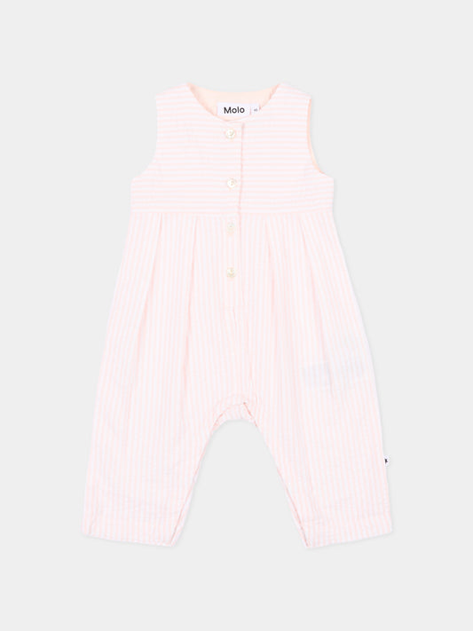 Tutina rosa Freja per neonata a righe,Molo,4S26B802 9573