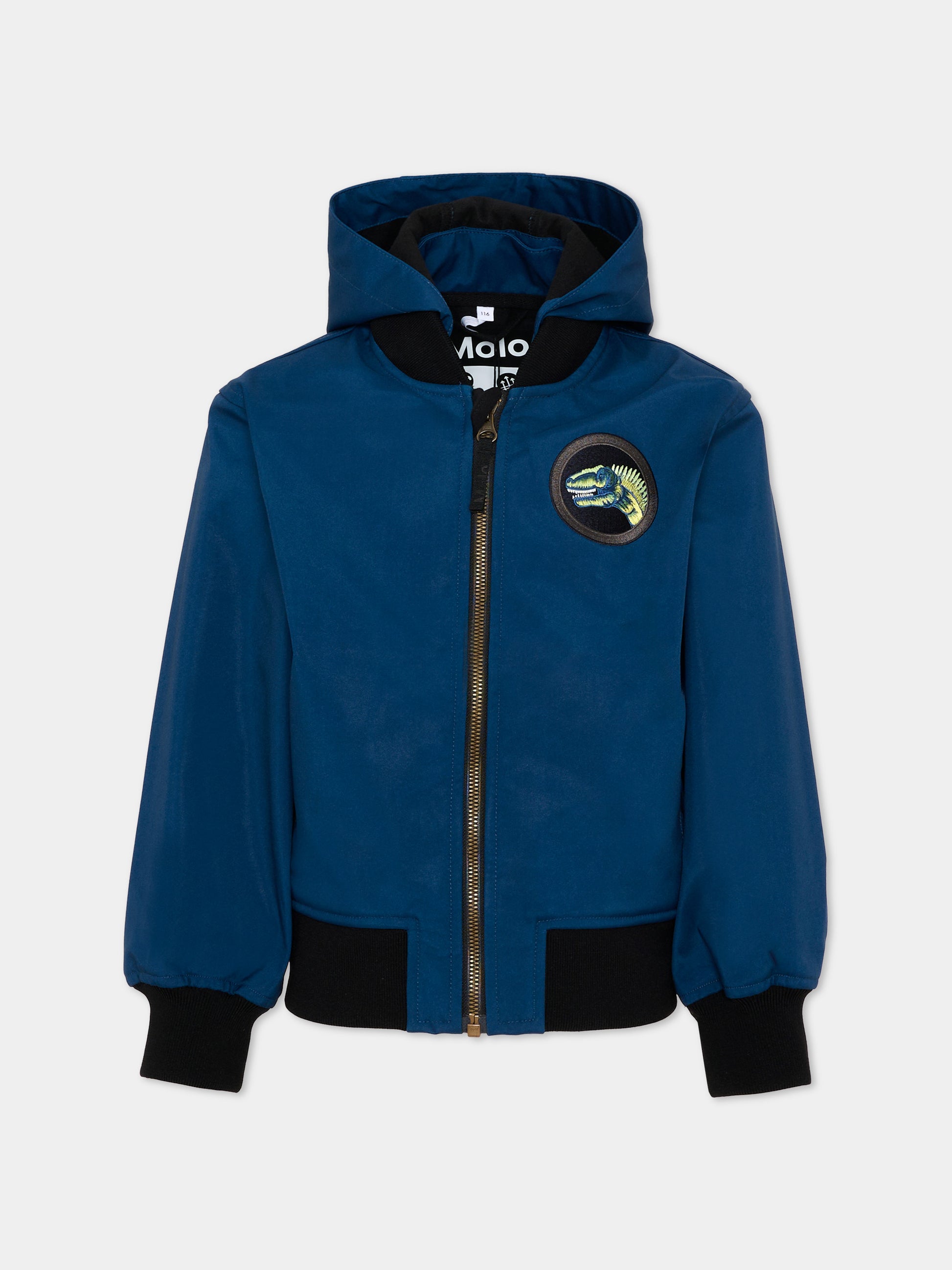 Giubbotto blu Cloudy per bambino con stampa dinosauri,Molo,5S26L102 5618