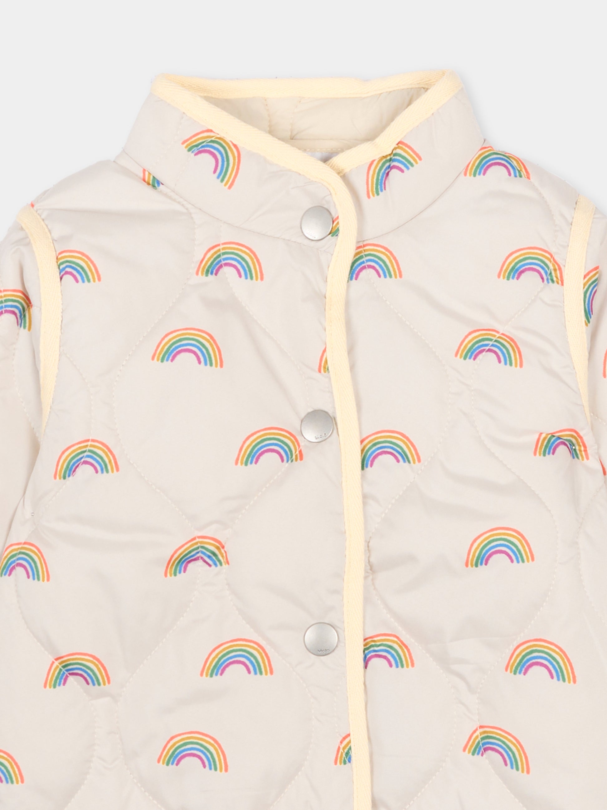 Giubbotto rosa Harrie per neonata  con stampa arcobaleni,Molo,5S26M312 9557