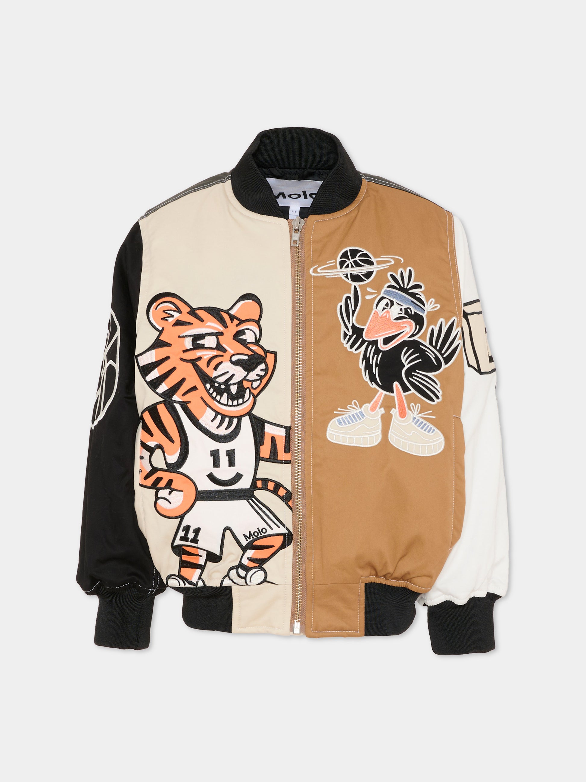 Bomber Hedley multicolor per bambino con mascott del basket,Molo,5S26M402 9864