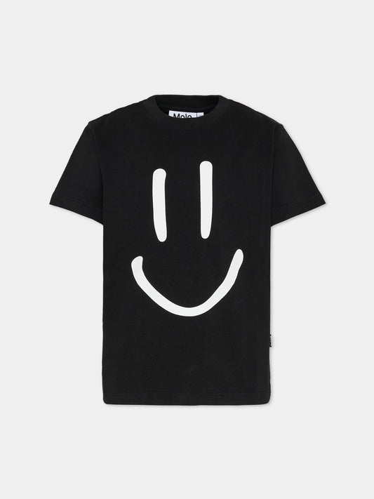 T-shirt Roxo nera per bambini con smile,Molo,6S26A201 0099