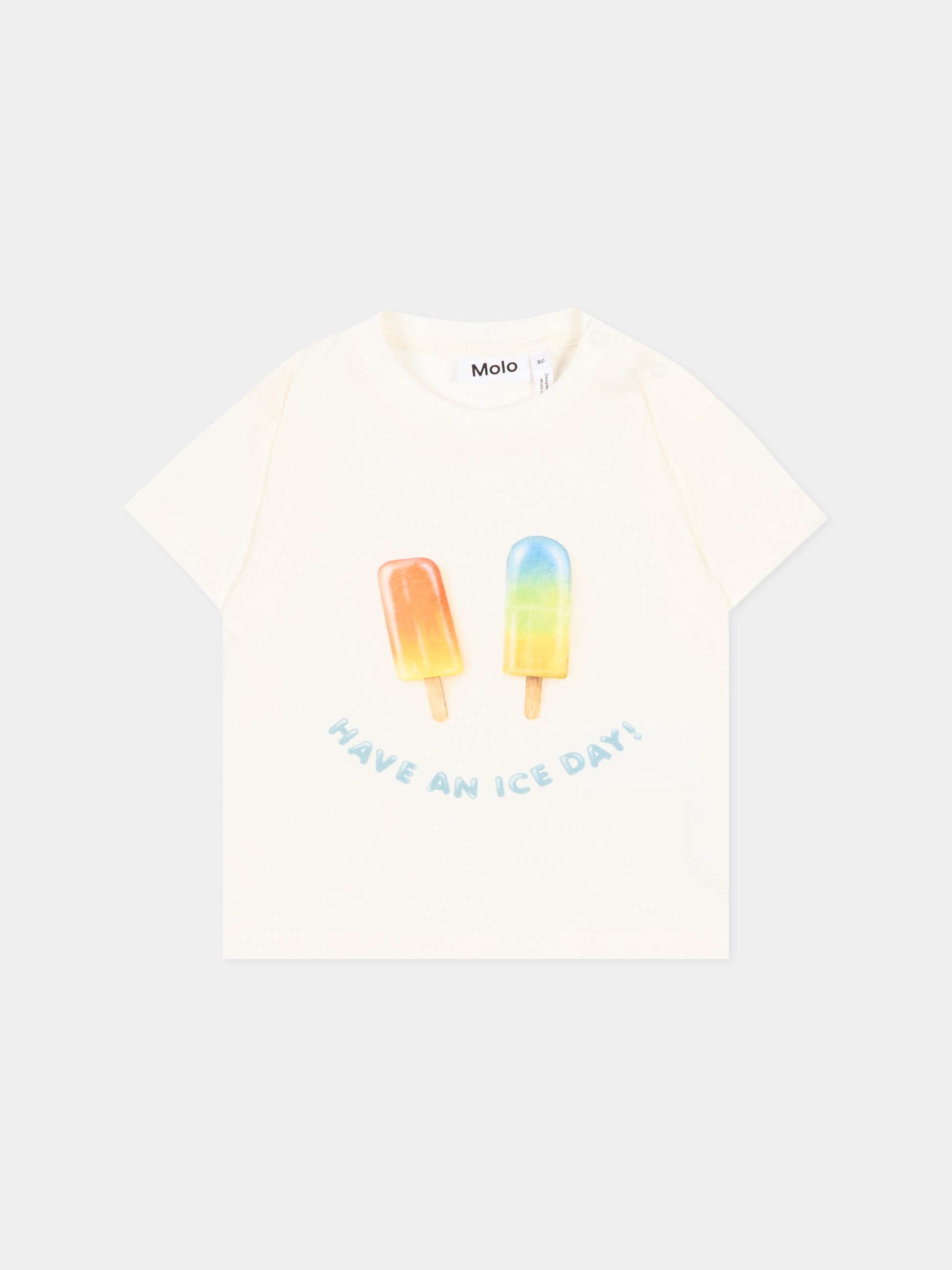 T-shirt avorio Enzo per neonati con ghiaccioli,Molo,6S26A205 9858