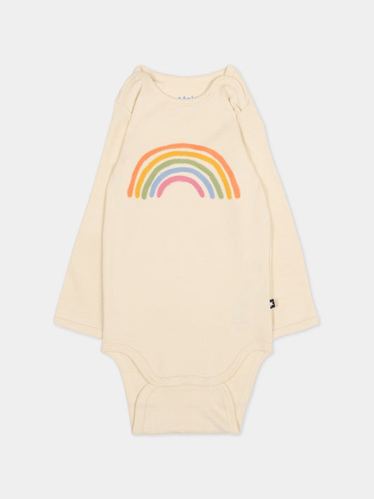 Body Foss beige per neonati con arcobaleno,Molo,6S26B202 9803