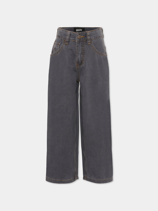 Jeans Aska nero per bambini con simbolo della pace,Molo,6S26I118 5989