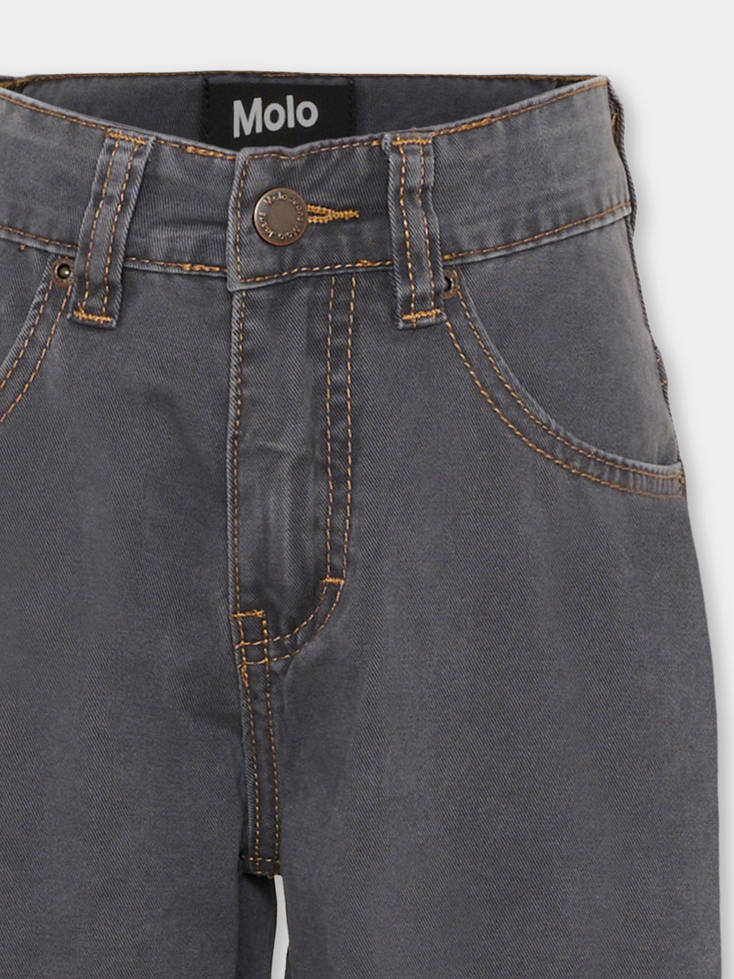 Jeans Aska nero per bambini con simbolo della pace,Molo,6S26I118 5989