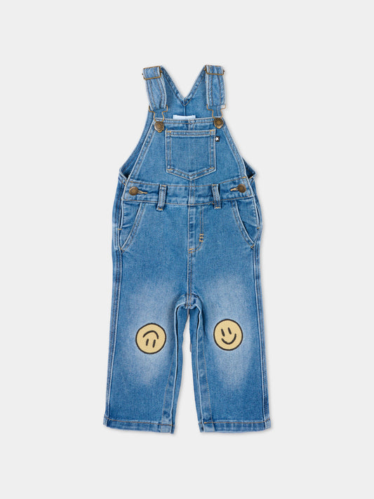 Salopette denim per neonati con smiley,Molo,6S26I302 8181