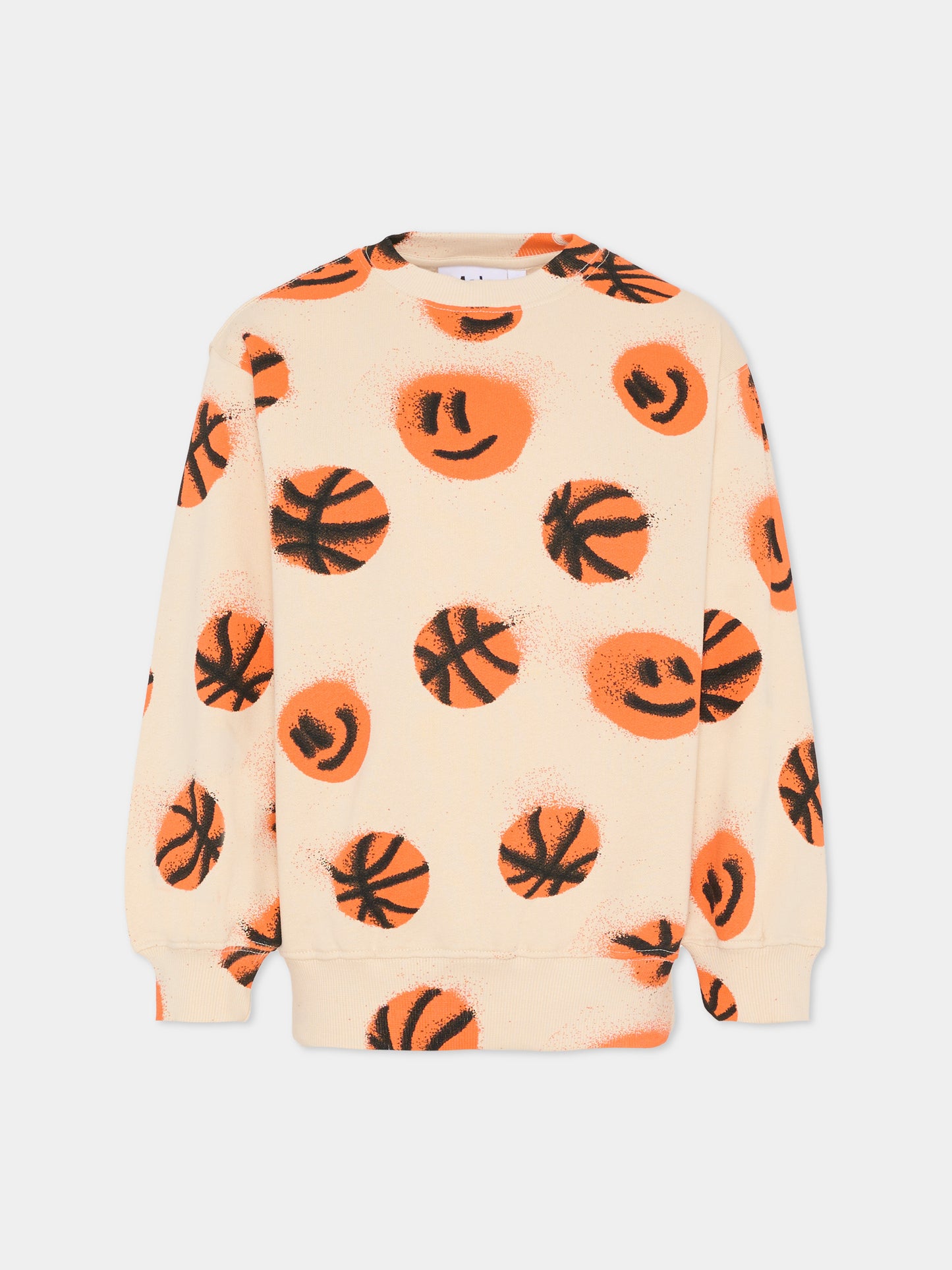 Felpa Monti beige per bambino con palla da basket,Molo,6S26J205 9544