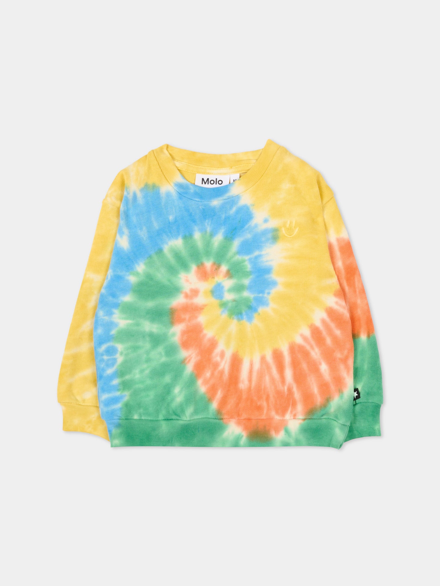 Felpa multicolor Dear per neonati con stampa tie-dye,Molo,6S26J208 5679