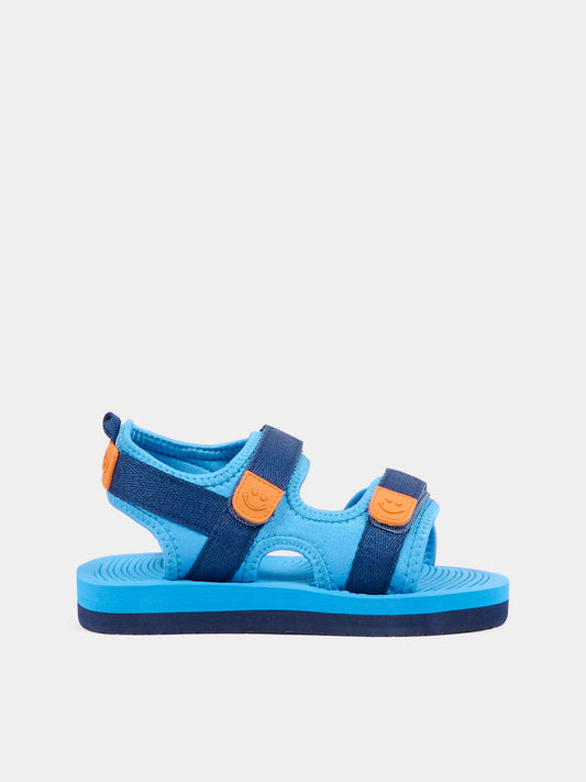 Sandali blu per neonato e bambino con logo,Molo,7S26U301 5615