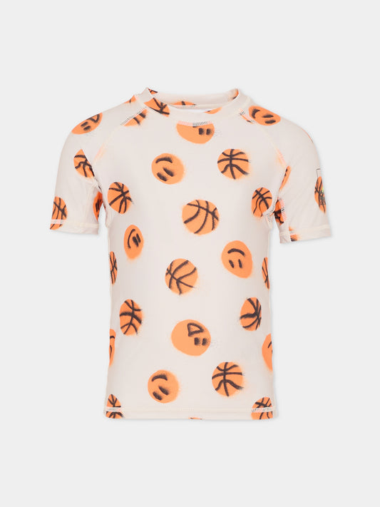 T-shirt Anti UV Neptune beige per bambino con smile,Molo,8S26P204 9531