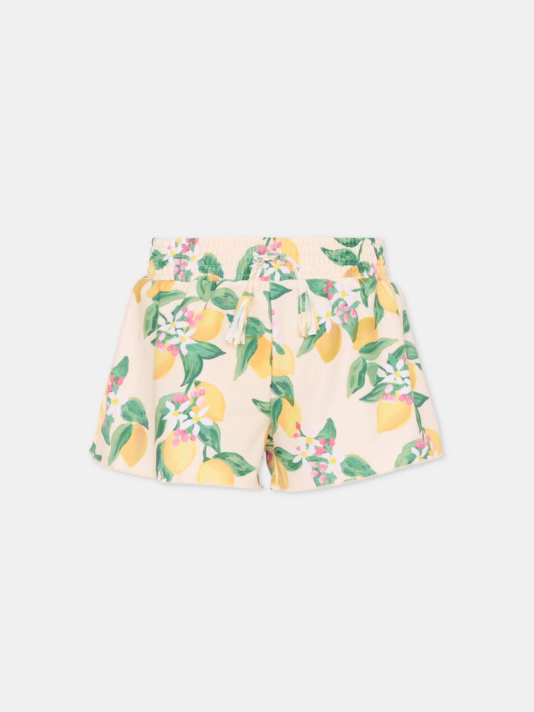 Shorts Nicci Anti UV multicolor per bambina con limoni,Molo,8S26P301 9505