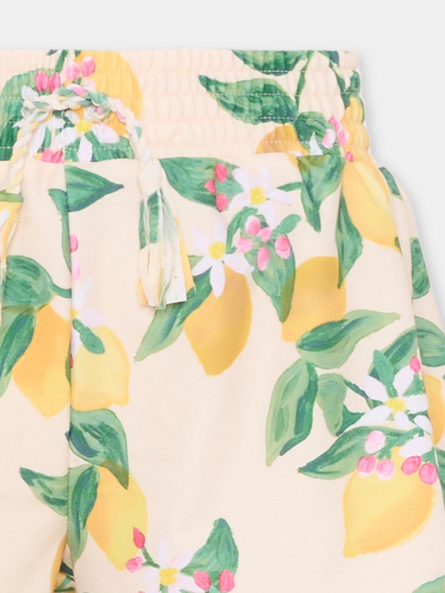 Shorts Nicci Anti UV multicolor per bambina con limoni,Molo,8S26P301 9505